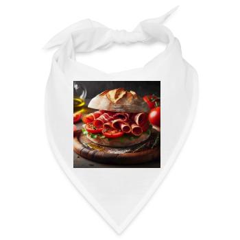 Serrano-Schinken-Tomaten-Sandwich - Bandana - Weiß - Vorne