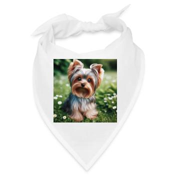 Yorkshire Terrier - Bandana - Weiß - Vorne