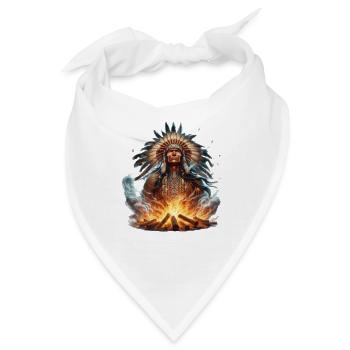 Amerikanische Ureinwohner - Bandana - Weiß - Vorne