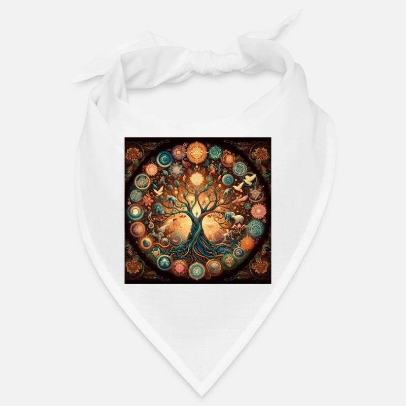 Farbenfroher Baum des Lebens Bandana