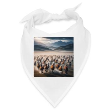 Wildpferde - Bandana - Weiß - Vorne