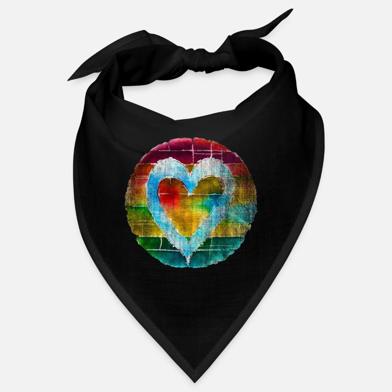 Herz bunt buntes Herzchen Liebe Bandana