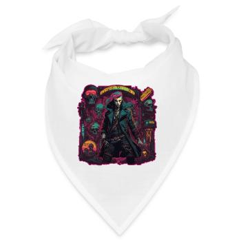 Cyberpunk / Design / Logo / Frau / Mantel / Gothic - Bandana - Weiß - Vorne