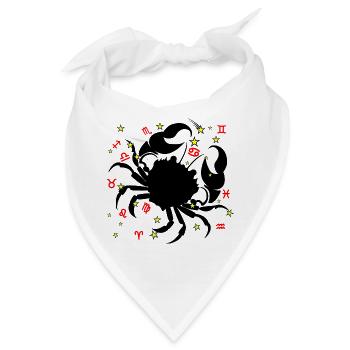 Sternzeichen Stern Logo Krebs - Bandana - Weiß - Vorne