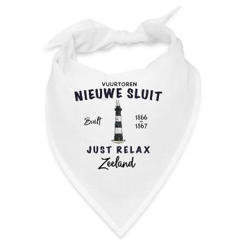 Zeeland Niederlande Nieuwe Sluit Leuchtturm - Bandana - Weiß - Vorne