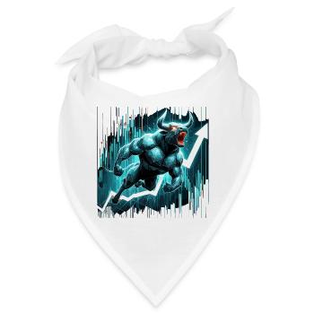 Finanzen Aktien Stier Bulle Wallstreet Geschenk - Bandana - Weiß - Vorne