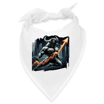 Finanzen Aktien Stier Bulle Wallstreet Geschenk - Bandana - Weiß - Vorne