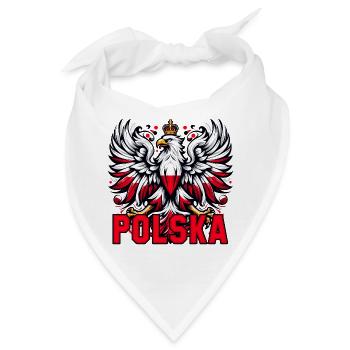Polen Polska polnisch rot weiß Geschenk - Bandana - Weiß - Vorne