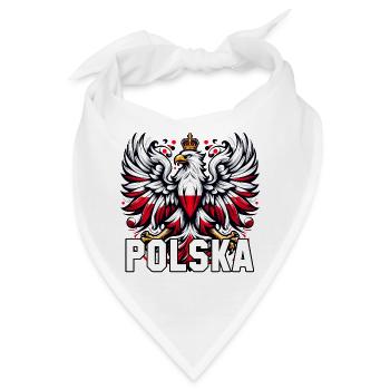Polen Polska polnisch rot weiß Geschenk - Bandana - Weiß - Vorne