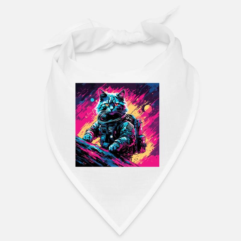 Astronaute / Espace / Chat / Coq / Vaisseau spatial Bandana