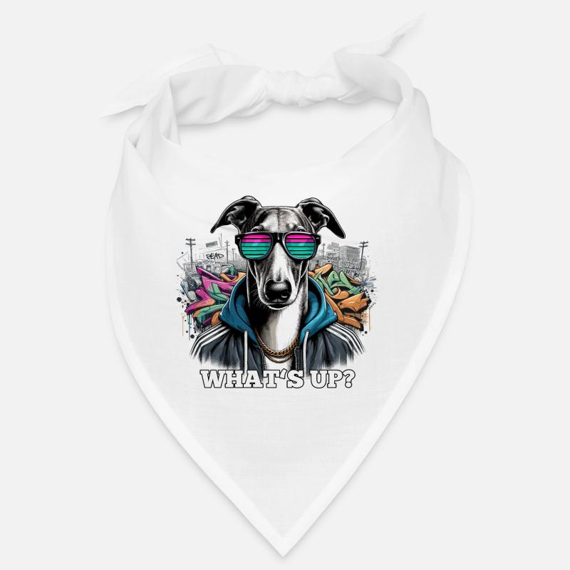 Windhund Was geht ab? Hund Graffiti Geschenk Bandana