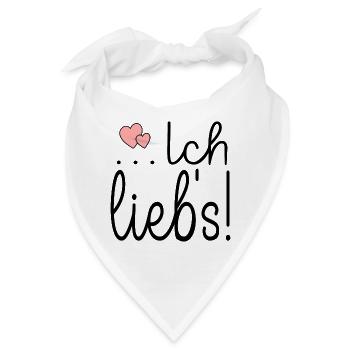 GLÜCKLICH - ICH LIEBE ES - Bandana - Weiß - Vorne