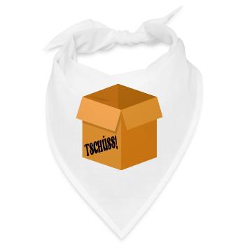 ABSCHIED TSCHÜSS - UMZUGSKARTON - Bandana - Weiß - Vorne