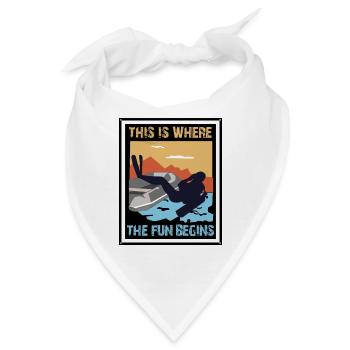 1 this is where the fun begins - Bandana - Weiß - Vorne