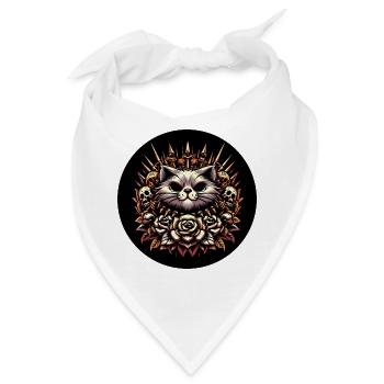 Evil cat - Bandana - Weiß - Vorne