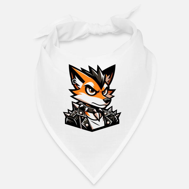A cartoon style punk rock fox Bandana