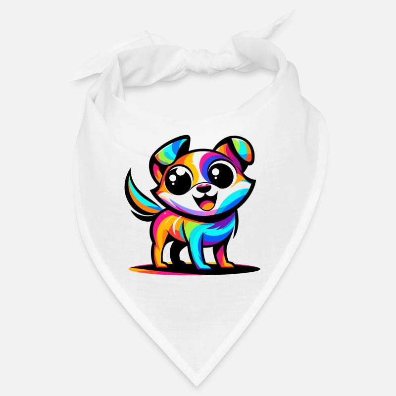 A vibrant cartoon style dog Bandana