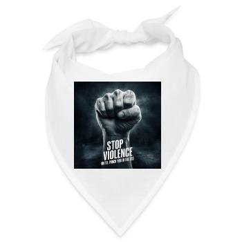 Stop Gewalt oder ich hau dir in die XXX - Bandana - Weiß - Vorne