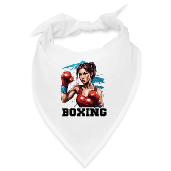 Boxer / Sport / Kampf / Arena / Boxring / Fäuste - Bandana - Weiß - Vorne