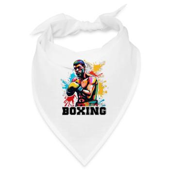 Boxer / Sport / Kampf / Arena / Boxring / Fäuste - Bandana - Weiß - Vorne