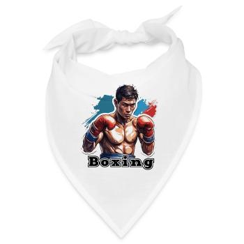 Boxer / Sport / Kampf / Arena / Boxring / Fäuste - Bandana - Weiß - Vorne