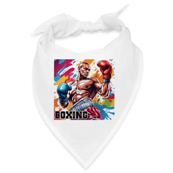 Boxer / Sport / Kampf / Arena / Boxring / Fäuste - Bandana - Weiß - Vorne
