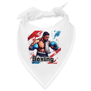 Boxer / Sport / Kampf / Arena / Boxring / Fäuste - Bandana - Weiß - Vorne