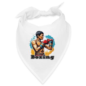 Boxer / Sport / Kampf / Arena / Boxring / Fäuste - Bandana - Weiß - Vorne