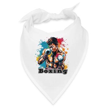 Boxer / Sport / Kampf / Arena / Boxring / Fäuste - Bandana - Weiß - Vorne