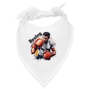 Boxer / Sport / Kampf / Arena / Boxring / Fäuste - Bandana - Weiß - Vorne