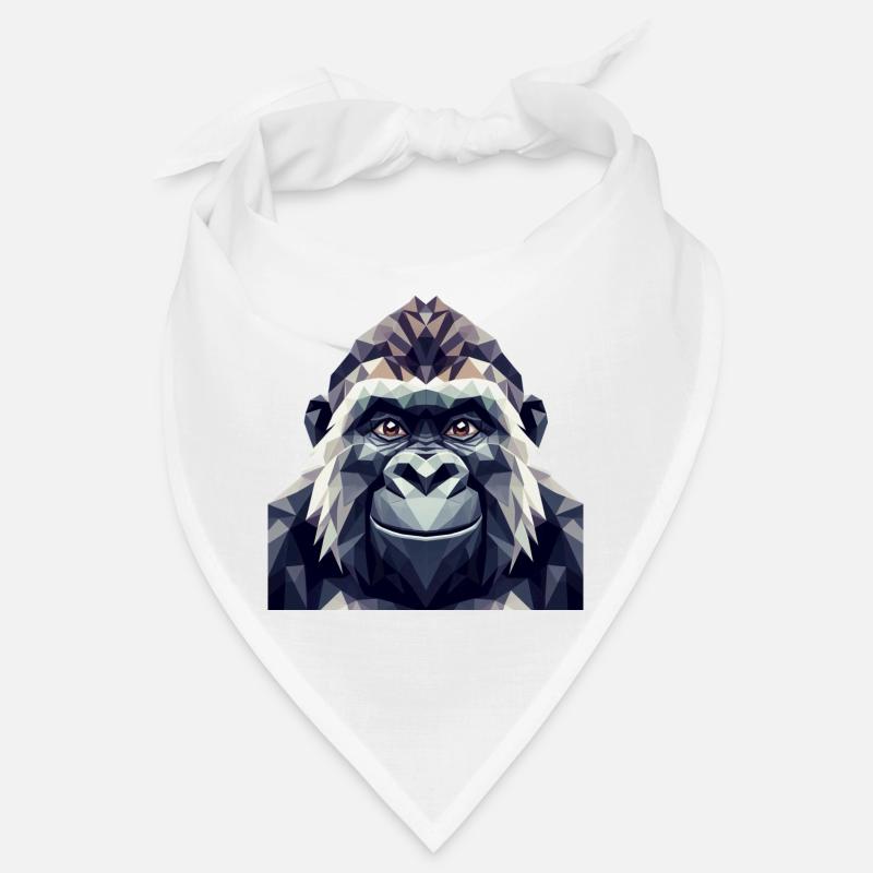 Un singe de style polygonal Bandana