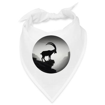 Steinbock - Bandana - Weiß - Vorne