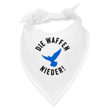 DIE WAFFEN NIEDER! - Bandana - Weiß - Vorne