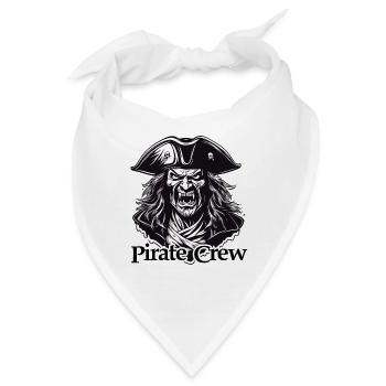 Pirat / Ahoi / Anker / Kapitän / Totenkopf / Rum - Bandana - Weiß - Vorne