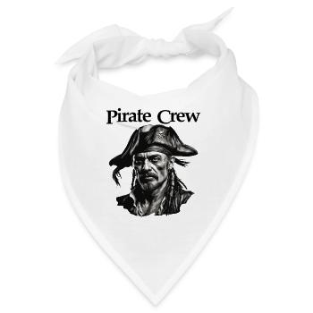 Pirat / Ahoi / Anker / Kapitän / Totenkopf / Rum - Bandana - Weiß - Vorne