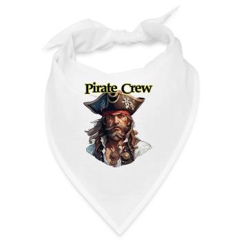 Pirat / Ahoi / Anker / Kapitän / Totenkopf / Rum - Bandana - Weiß - Vorne