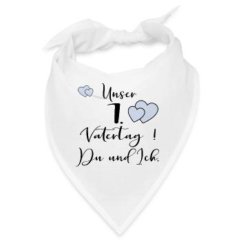 ERSTER VATERTAG SÄUGLING BABY - Bandana - Weiß - Vorne