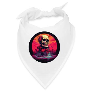 Totenkopf in der Südsee - Bandana - Weiß - Vorne