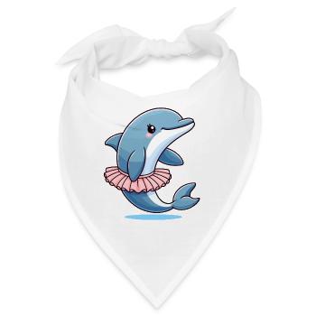Ballett-Delfin: Anmutige Wellen - Bandana - Weiß - Vorne