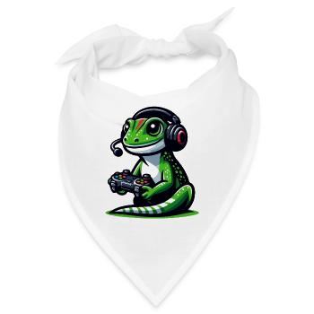 Gecko Gamer: Den Joystick-Dschungel meistern - Bandana - Weiß - Vorne