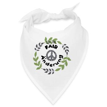 zeit für fair änderung umweltschutz statement - Bandana - Weiß - Vorne