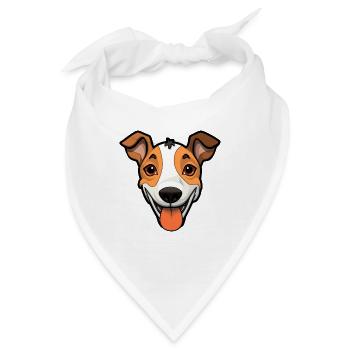 Glatte Foxterrier-Hunderasse Aquarell-Karikatur Ka - Bandana - Weiß - Vorne