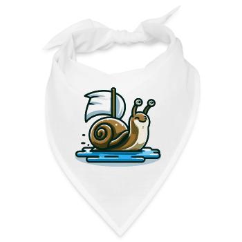 Segelschnecke: Der nautische Navigator - Bandana - Weiß - Vorne