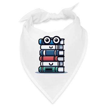 Book Buddy: Der literarische Stapel - Bandana - Weiß - Vorne
