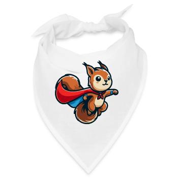 Eichhörnchen: Der verrückte Verteidiger - Bandana - Weiß - Vorne