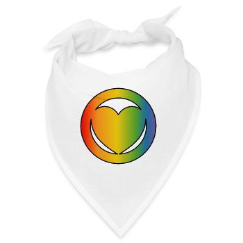 LGBT Herz CSD Shirt - Bandana - Weiß - Vorne