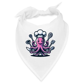 Octo-Chef: Der Gourmet-Tentakel - Bandana - Weiß - Vorne