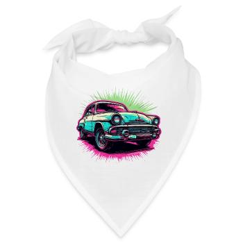 Auto / Fahrzeug / PKW / Mobil / Old Timer / fahren - Bandana - Weiß - Vorne