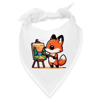 Fox Palette: Der Waldmaler - Bandana - Weiß - Vorne