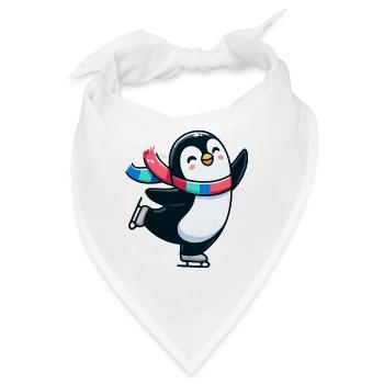 Winterwalzer-Pinguin: Die eisige Tänzerin - Bandana - Weiß - Vorne